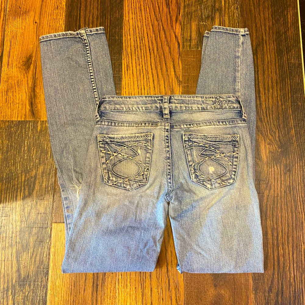 Vintage distressed Silver jeans - Picture 1 of 5